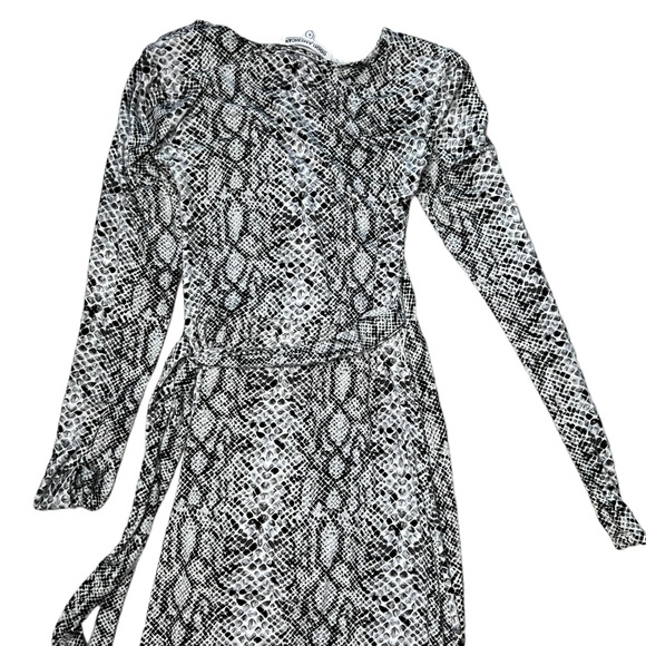 Good American The Runaround Wrap Dress Python Snake Print Size XS - Picture 5 of 10